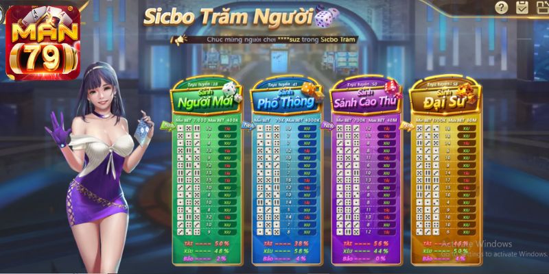 Giới thiệu về những sảnh đấu quen thuộc ở Sicbo V8